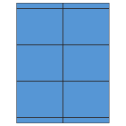 4.25" x 3.33" Fluorescent Blue Rectangular Sheet Labels