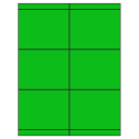 4.25" x 3.33" Fluorescent Green Rectangular Sheet Labels