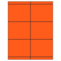 4.25" x 3.33" Fluorescent Red Rectangular Sheet Labels