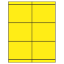 4.25" x 3.33" Fluorescent Yellow Rectangular Sheet Labels