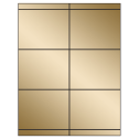 4.25" x 3.33" Gold Foil Rectangular Sheet Labels