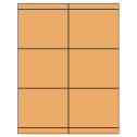 4.25" x 3.33" Pastel Orange Rectangular Sheet Labels