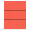 4.25" x 3.33" Red Rectangular Sheet Labels