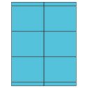 4.25" x 3.33" Turquoise Rectangular Sheet Labels