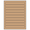 7.5" x 0.75" Brown Kraft Rectangular Sheet Labels