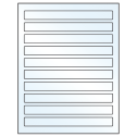 7.5" x 0.75" Crystal Clear Rectangular Sheet Labels
