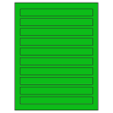 7.5" x 0.75" Fluorescent Green Rectangular Sheet Labels
