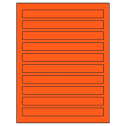 7.5" x 0.75" Fluorescent Red Rectangular Sheet Labels
