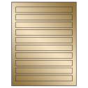 7.5" x 0.75" Gold Foil Rectangular Sheet Labels