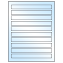 7.5" x 0.75" White Premium High Gloss Rectangular Sheet Labels