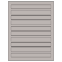 7.5" x 0.75" Gray Rectangular Sheet Labels