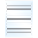7.5" x 0.75" White Mid Gloss Rectangular Sheet Labels