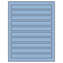 7.5" x 0.75" Pastel Blue Rectangular Sheet Labels