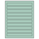 7.5" x 0.75" Pastel Green Rectangular Sheet Labels