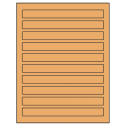 7.5" x 0.75" Pastel Orange Rectangular Sheet Labels