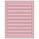 7.5" x 0.75" Pastel Pink Rectangular Sheet Labels