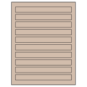 7.5" x 0.75" Pastel Tan Rectangular Sheet Labels