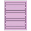 7.5" x 0.75" Pastel Purple Rectangular Sheet Labels