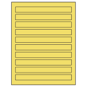 7.5" x 0.75" Pastel Yellow Rectangular Sheet Labels