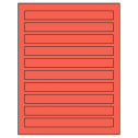 7.5" x 0.75" Red Rectangular Sheet Labels