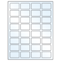 1.75" x 1.125" Crystal Clear Rectangular Sheet Labels