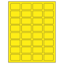 1.75" x 1.125" Fluorescent Yellow Rectangular Sheet Labels