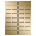 1.75" x 1.125" Gold Foil Rectangular Sheet Labels
