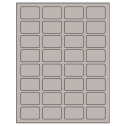 1.75" x 1.125" Gray Rectangular Sheet Labels