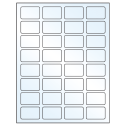 1.75" x 1.125" White Mid Gloss Rectangular Sheet Labels