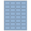 1.75" x 1.125" Pastel Blue Rectangular Sheet Labels