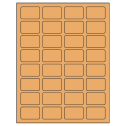 1.75" x 1.125" Pastel Orange Rectangular Sheet Labels