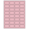 1.75" x 1.125" Pastel Pink Rectangular Sheet Labels