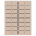 1.75" x 1.125" Pastel Tan Rectangular Sheet Labels
