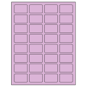 1.75" x 1.125" Pastel Purple Rectangular Sheet Labels