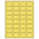 1.75" x 1.125" Pastel Yellow Rectangular Sheet Labels