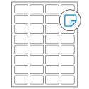 1.75" x 1.125" White Rectangular Sheet Labels - Removable Adhesive