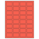 1.75" x 1.125" Red Rectangular Sheet Labels