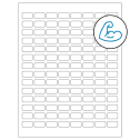 0.875" x 0.5" White Rectangular Sheet Labels - Ultra Aggressive Adhesive