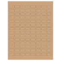 0.875" x 0.5" Brown Kraft Rectangular Sheet Labels