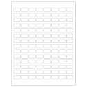 0.875" x 0.5" Clear Matte Rectangular Sheet Labels