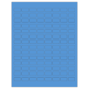 0.875" x 0.5" Fluorescent Blue Rectangular Sheet Labels