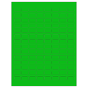 0.875" x 0.5" Fluorescent Green Rectangular Sheet Labels