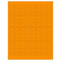 0.875" x 0.5" Fluorescent Orange Rectangular Sheet Labels
