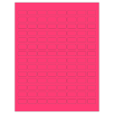 0.875" x 0.5" Fluorescent Pink Rectangular Sheet Labels