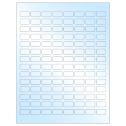 0.875" x 0.5" White Premium High Gloss Rectangular Sheet Labels