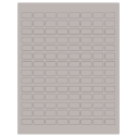 0.875" x 0.5" Gray Rectangular Sheet Labels