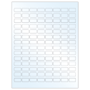 0.875" x 0.5" White Mid Gloss Rectangular Sheet Labels