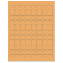0.875" x 0.5" Pastel Orange Rectangular Sheet Labels