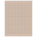 0.875" x 0.5" Pastel Tan Rectangular Sheet Labels