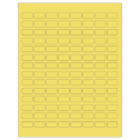 0.875" x 0.5" Pastel Yellow Rectangular Sheet Labels